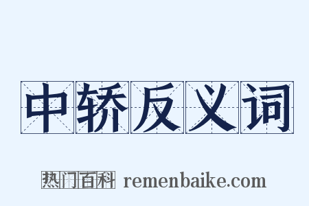 中轿反义词是什么意思的图片
